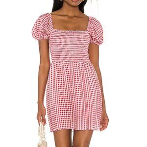 Show Me Your Mumu Bixby Mini Dress Cherry Pie Gingham
